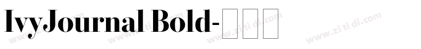 IvyJournal Bold字体转换